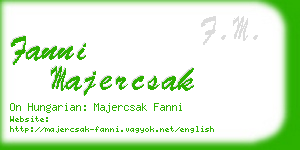 fanni majercsak business card